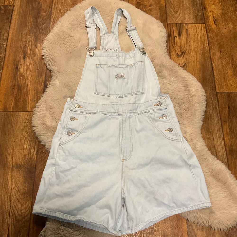 Levi's Shortalls Size Small Light Wash Womens Denim Vintage Relaxed